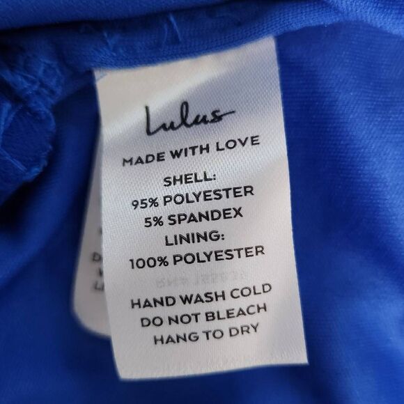 Lulus Blue Velvet Cocktail Mini Dress NWT Size Small Blue Velvet Dress - Picture 9 of 11